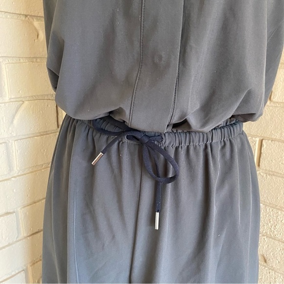 Athleta Mercer Gray Romper Jumpsuit Wide Leg Quick Drying Pockets Size 2 - Picture 5 of 15